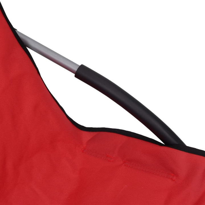 foldbare strandstole 2 stk. stof rød