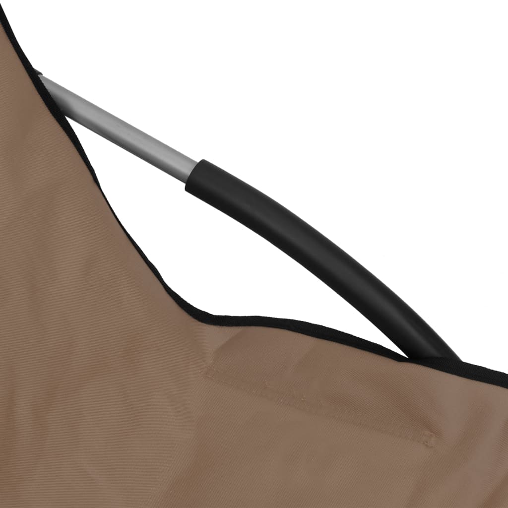 foldbare strandstole 2 stk. stof gråbrun