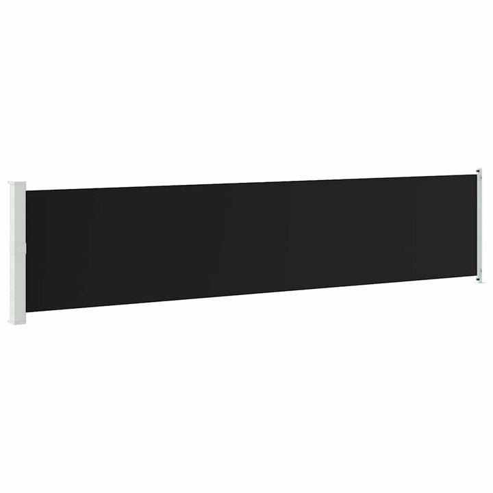 sammenrullelig sidemarkise til terrassen 140x600 cm sort