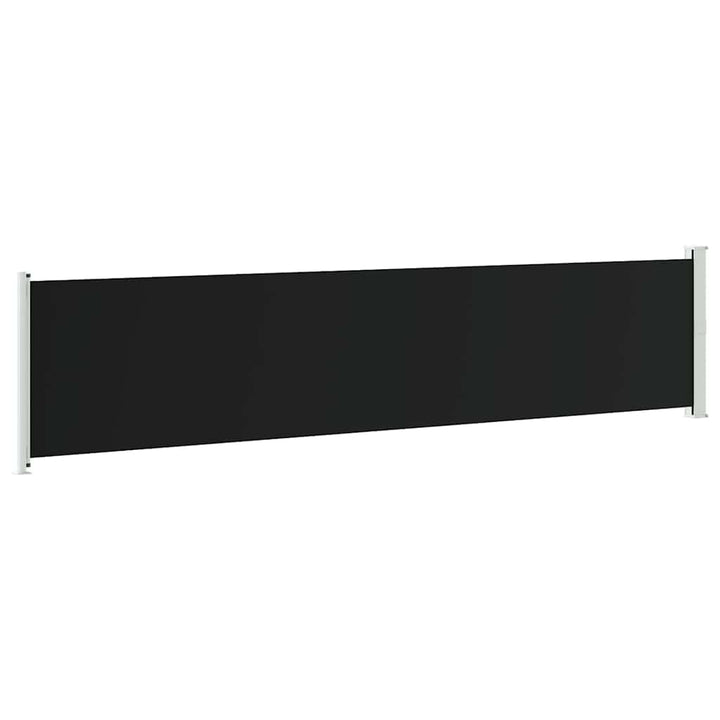 sammenrullelig sidemarkise til terrassen 140x600 cm sort