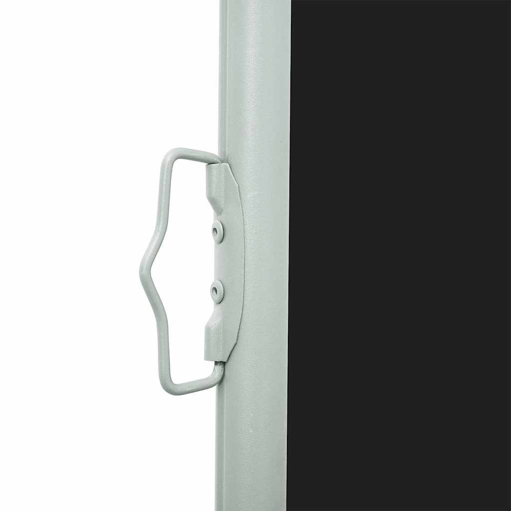 sammenrullelig sidemarkise til terrassen 140x600 cm sort