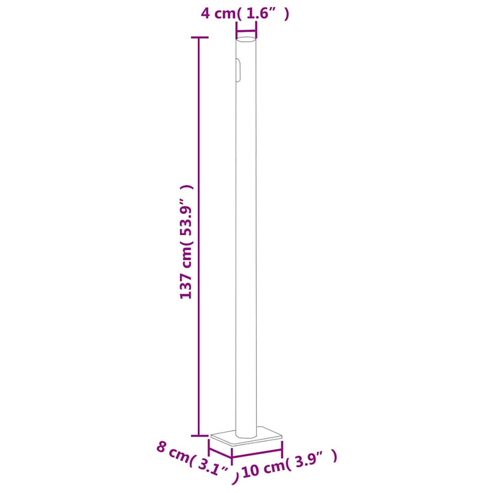sammenrullelig sidemarkise til terrassen 140x600 cm cremefarvet