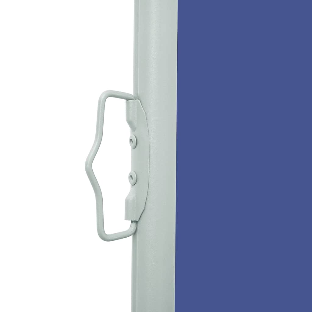 sidemarkise til terrassen 140x600 cm sammenrullelig blå