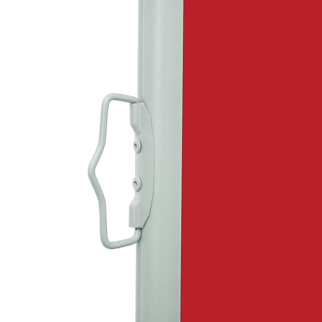 sidemarkise til terrassen 140x600 cm sammenrullelig rød