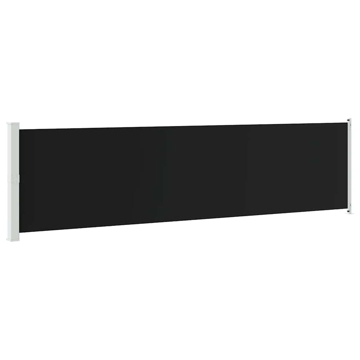 sammenrullelig sidemarkise til terrassen 600x160 cm sort