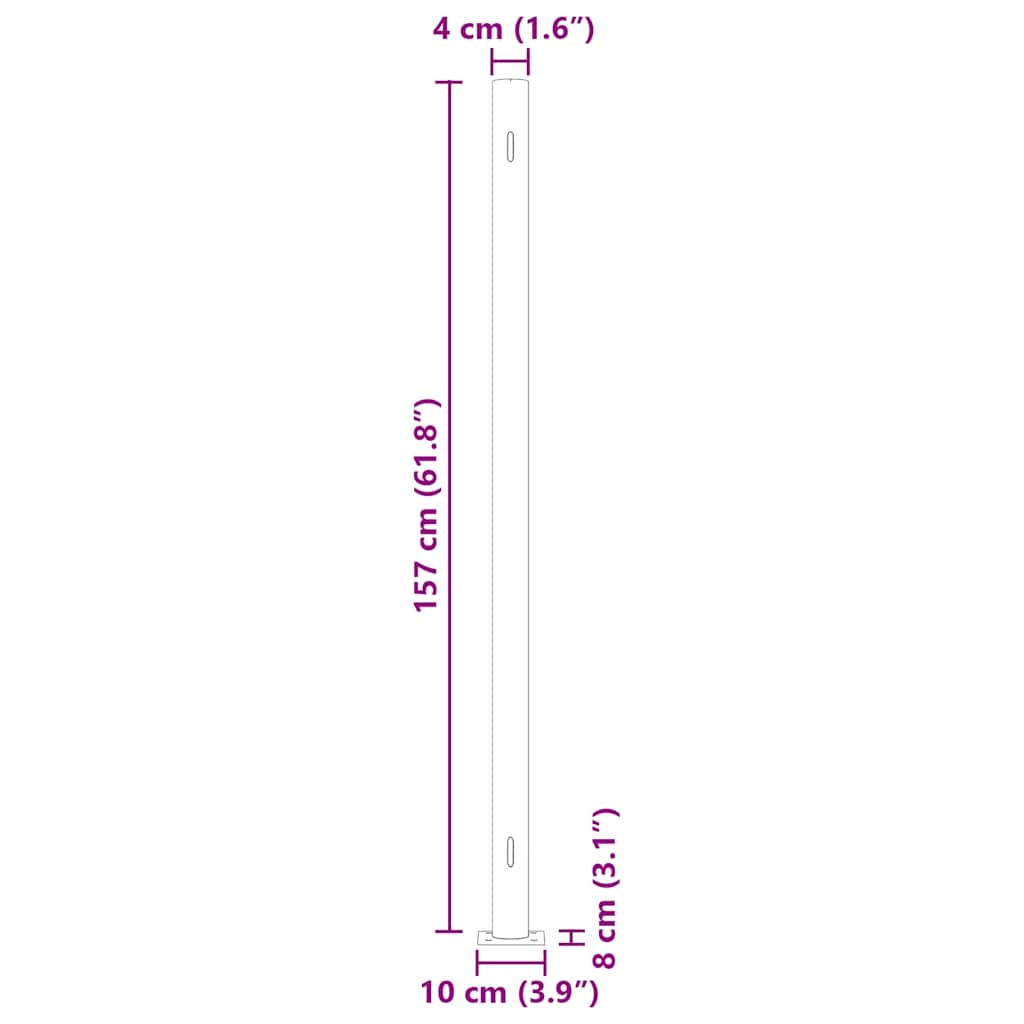 sammenrullelig sidemarkise til terrassen 600x160 cm sort