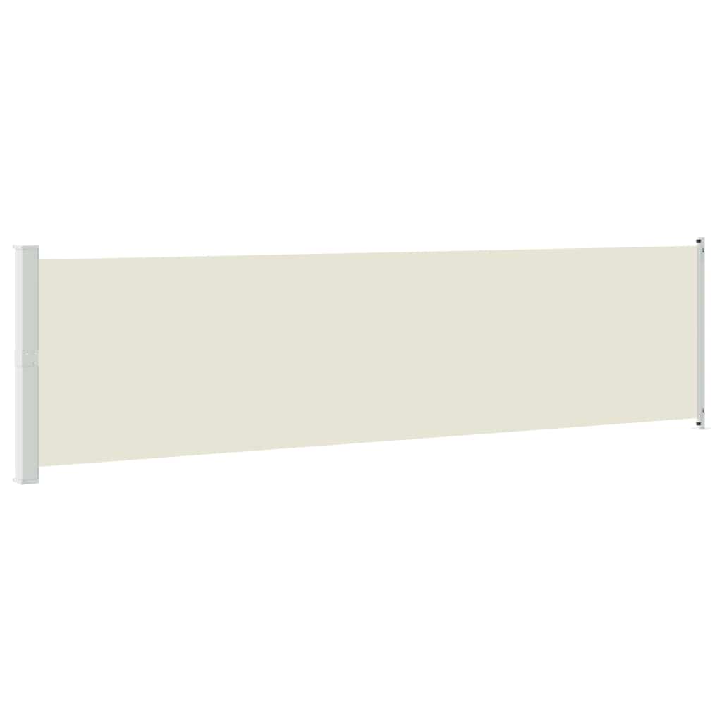 sammenrullelig sidemarkise til terrassen 600x160 cm cremefarvet
