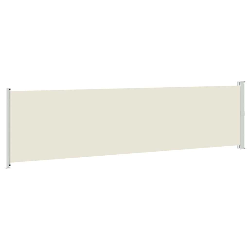sammenrullelig sidemarkise til terrassen 600x160 cm cremefarvet