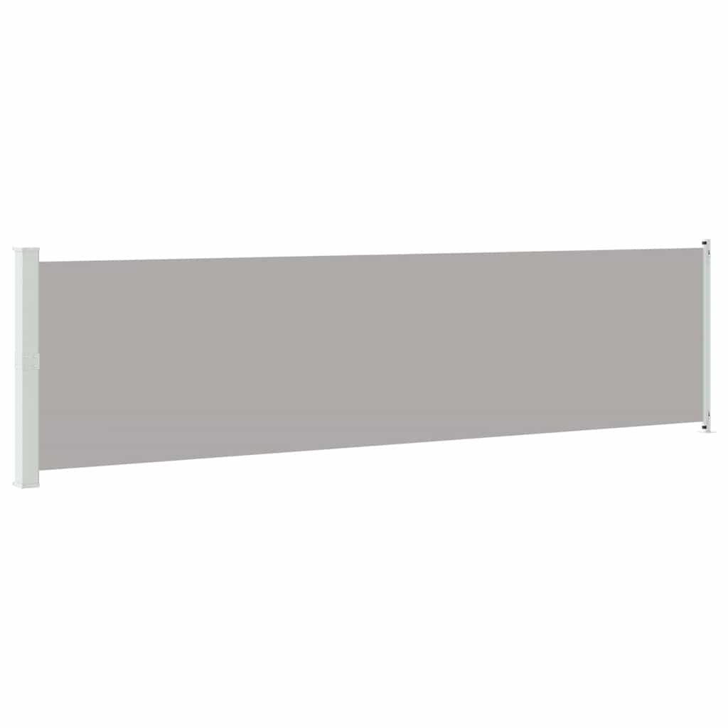 sammenrullelig sidemarkise til terrassen 600x160 cm grå