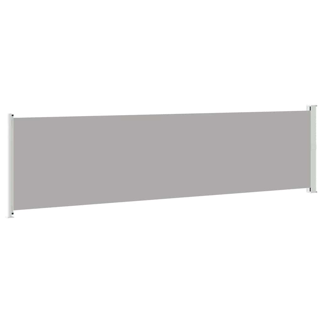 sammenrullelig sidemarkise til terrassen 600x160 cm grå