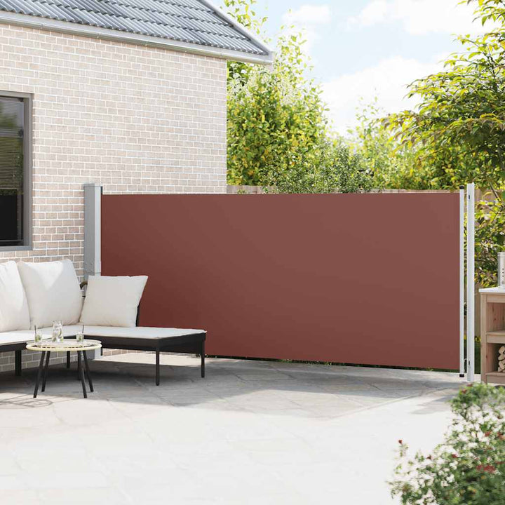 sammenrullelig sidemarkise til terrassen 600x160 cm brun