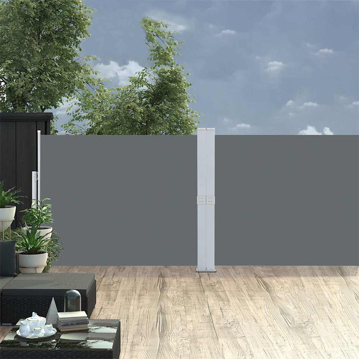sammenrullelig sidemarkise til terrassen 140x1200 cm antracit