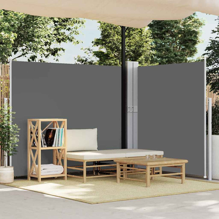 sammenrullelig sidemarkise til terrassen 170x1200 cm antracit