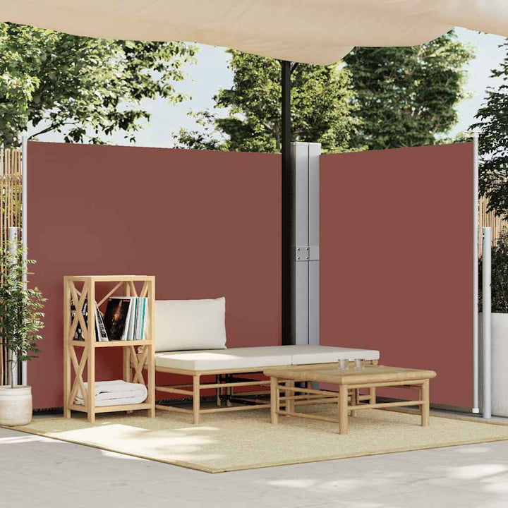 sammenrullelig sidemarkise til terrassen 170x1200 cm brun