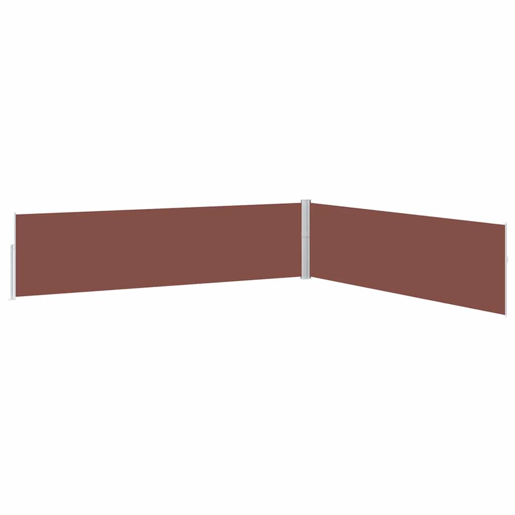 sammenrullelig sidemarkise til terrassen 170x1200 cm brun
