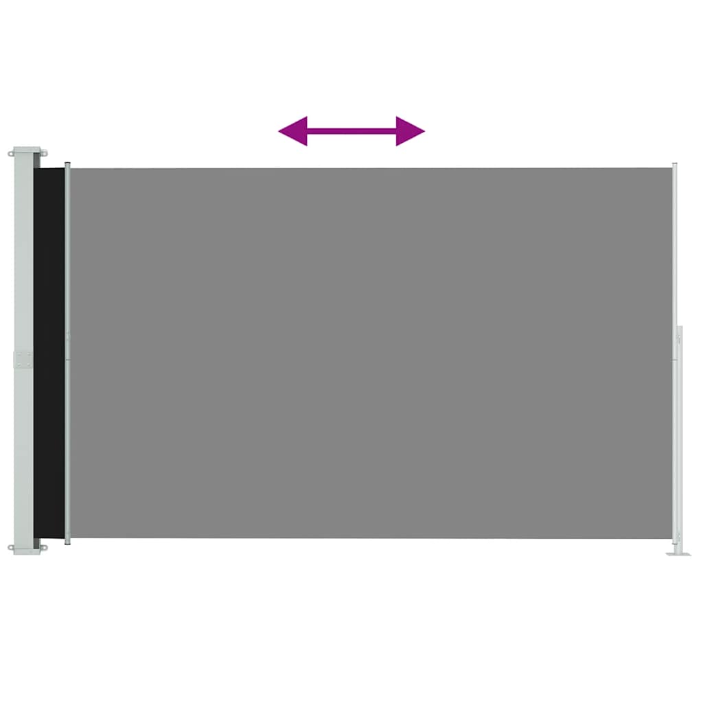 sammenrullelig sidemarkise til terrassen 180x300 cm sort