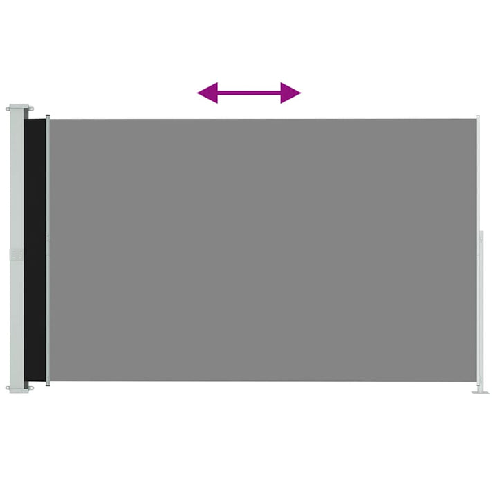 sammenrullelig sidemarkise til terrassen 180x300 cm sort