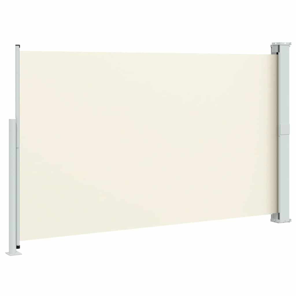 sammenrullelig sidemarkise til terrassen 180x300 cm cremefarvet