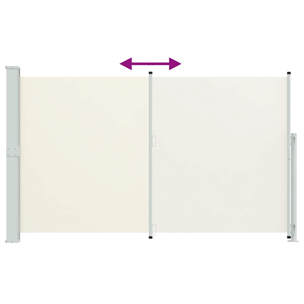sammenrullelig sidemarkise til terrassen 180x300 cm cremefarvet