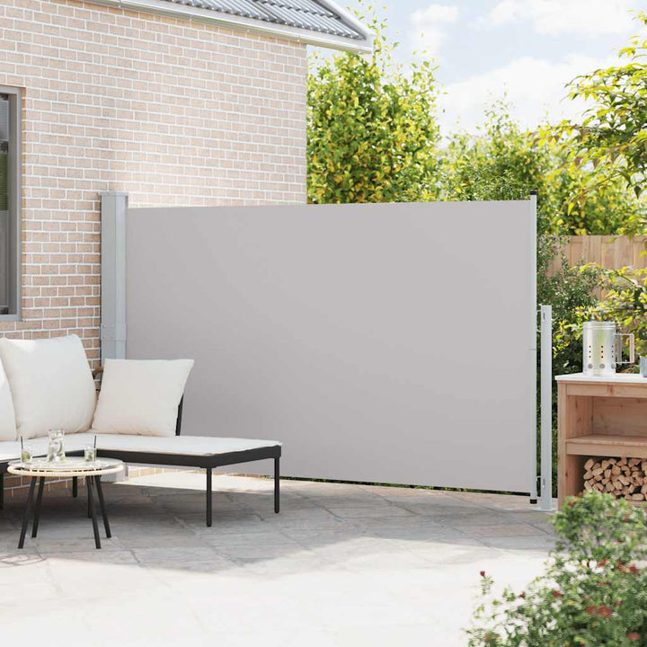 sammenrullelig sidemarkise til terrassen 180x300 cm grå