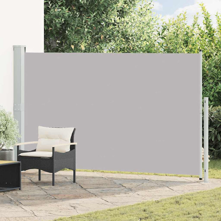 sammenrullelig sidemarkise til terrassen 180x300 cm grå