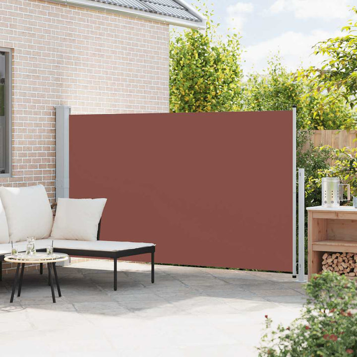 sammenrullelig sidemarkise til terrassen 180x300 cm brun