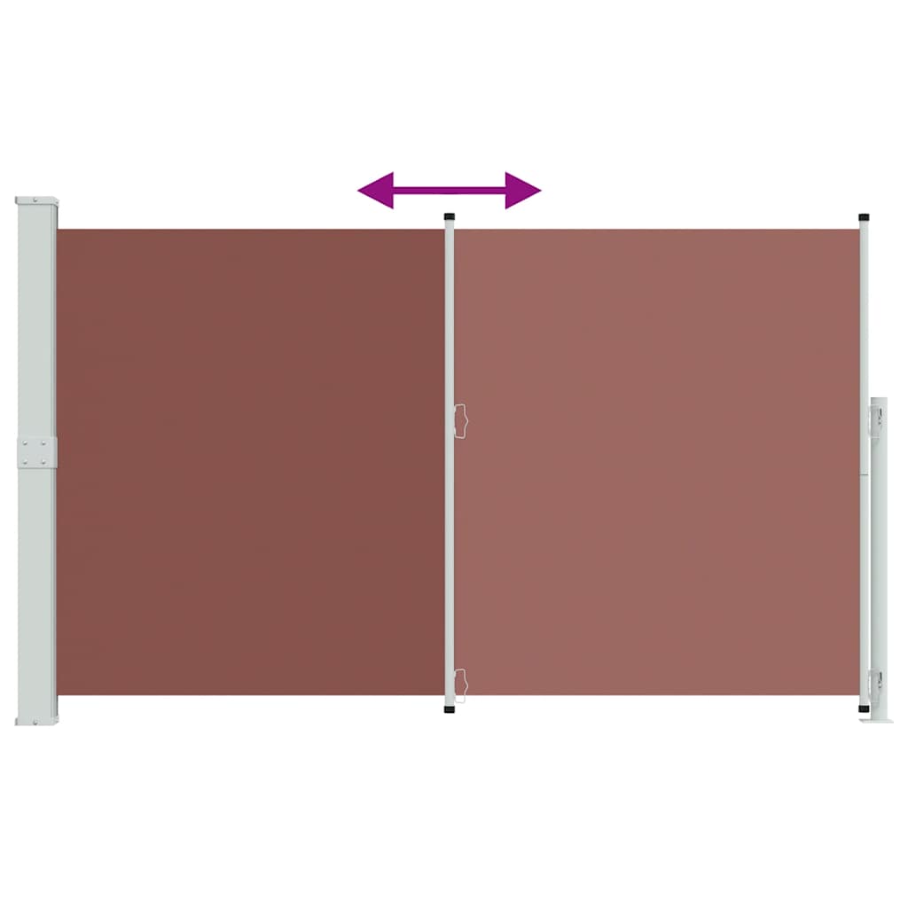 sammenrullelig sidemarkise til terrassen 180x300 cm brun