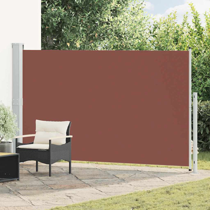 sammenrullelig sidemarkise til terrassen 180x300 cm brun