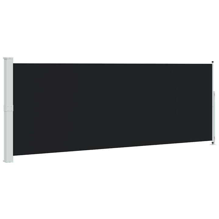 sammenrullelig sidemarkise til terrassen 180x500 cm sort