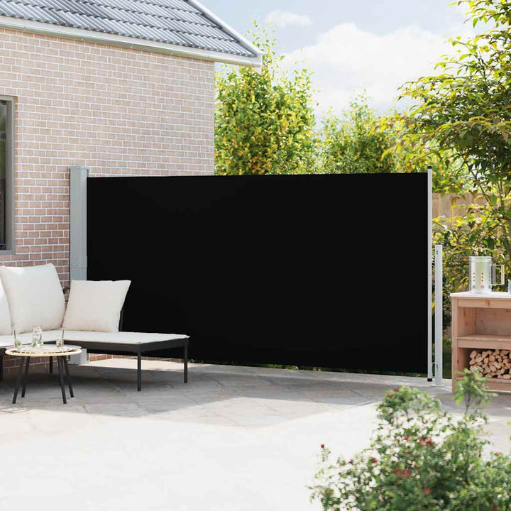 sammenrullelig sidemarkise til terrassen 180x500 cm sort