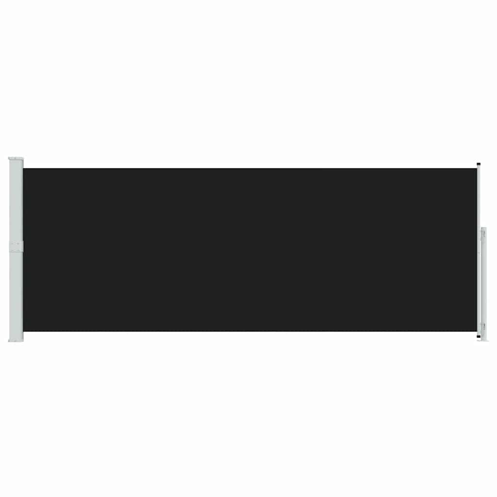 sammenrullelig sidemarkise til terrassen 180x500 cm sort