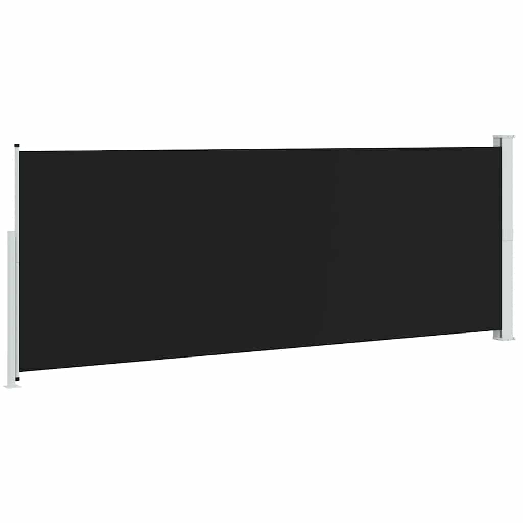 sammenrullelig sidemarkise til terrassen 180x500 cm sort