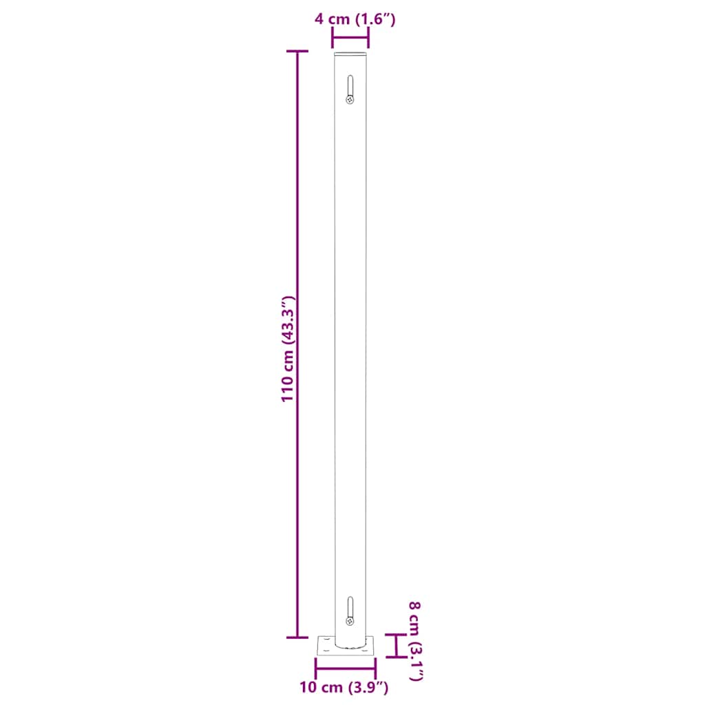 sammenrullelig sidemarkise til terrassen 180x500 cm sort