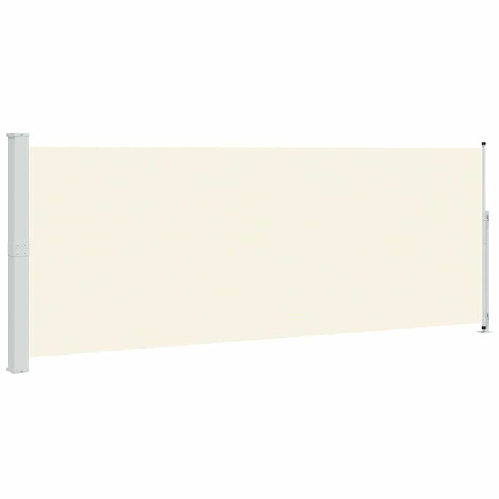 sammenrullelig sidemarkise til terrassen 180x500 cm cremefarvet