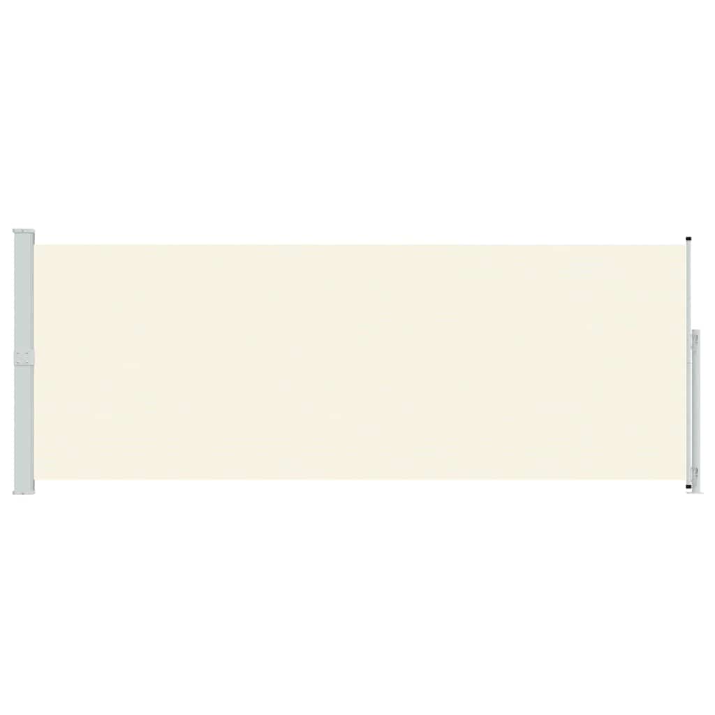 sammenrullelig sidemarkise til terrassen 180x500 cm cremefarvet