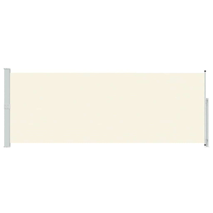 sammenrullelig sidemarkise til terrassen 180x500 cm cremefarvet