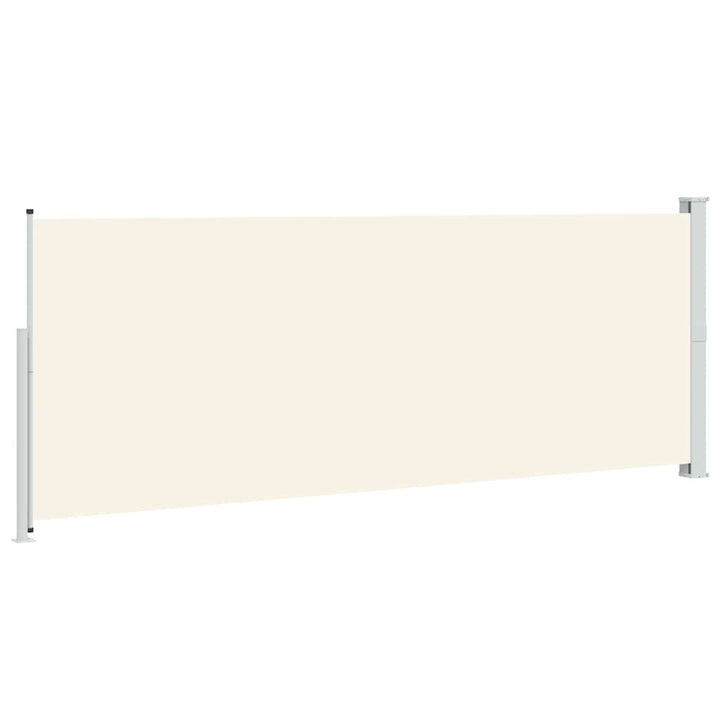 sammenrullelig sidemarkise til terrassen 180x500 cm cremefarvet