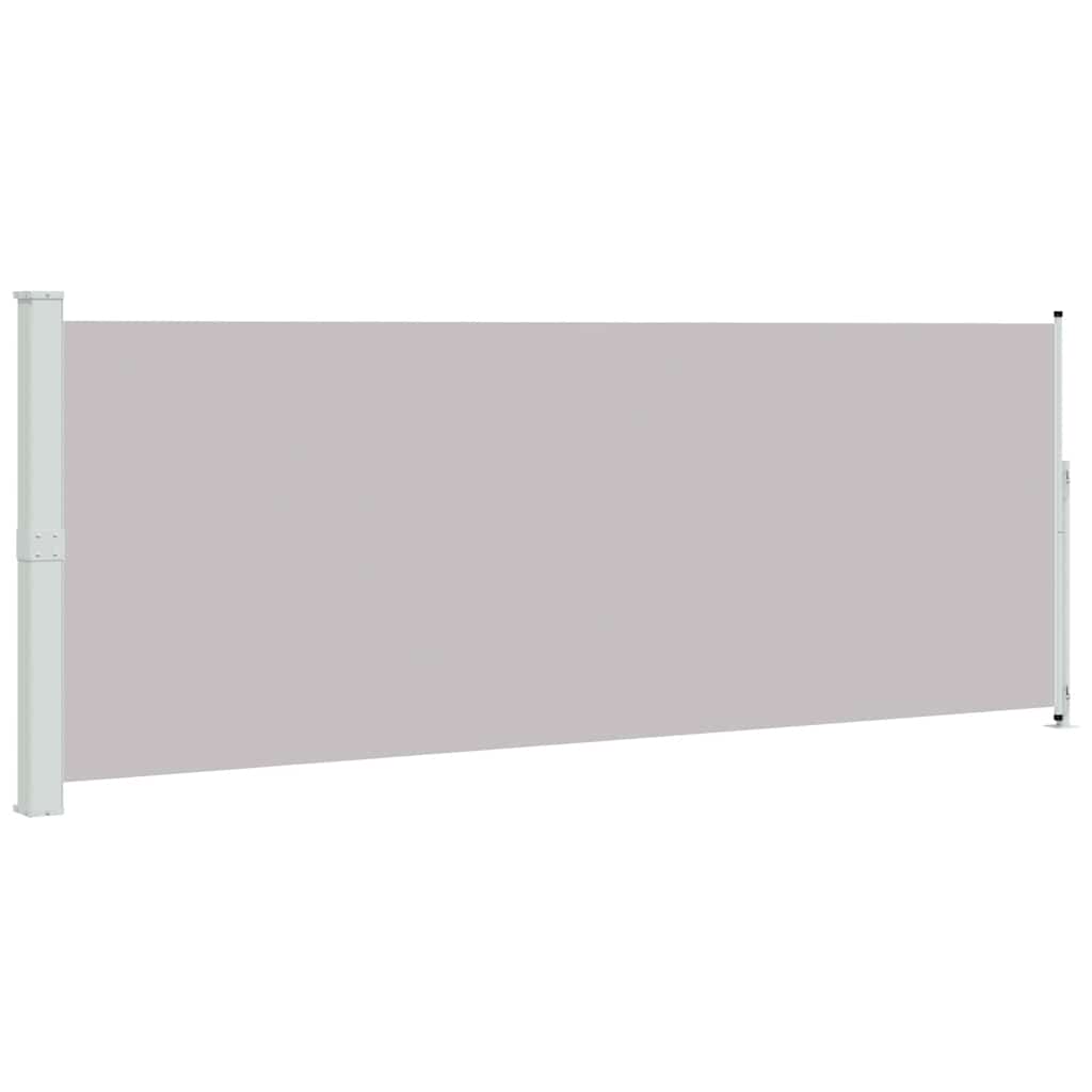 sammenrullelig sidemarkise til terrassen 180x500 cm grå