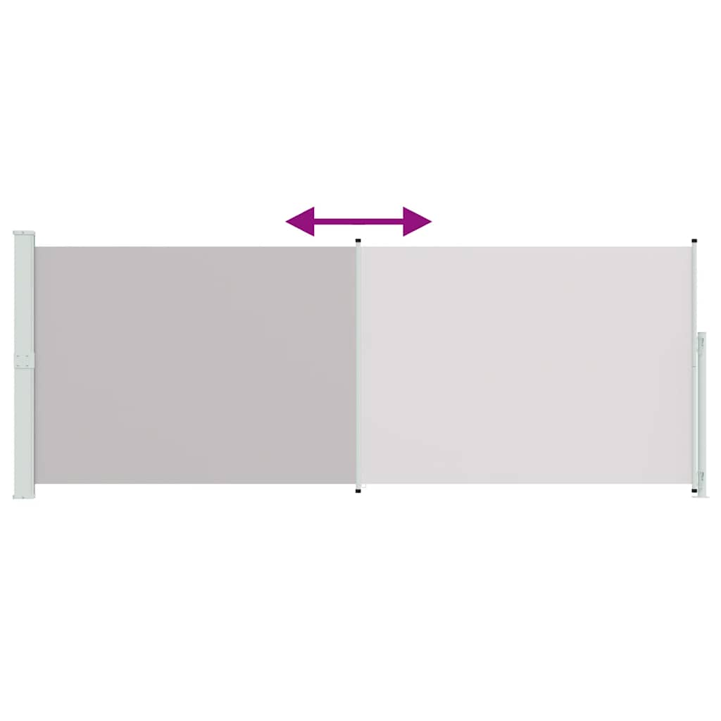 sammenrullelig sidemarkise til terrassen 180x500 cm grå