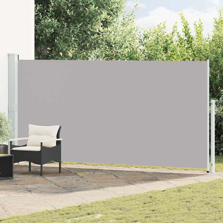 sammenrullelig sidemarkise til terrassen 180x500 cm grå
