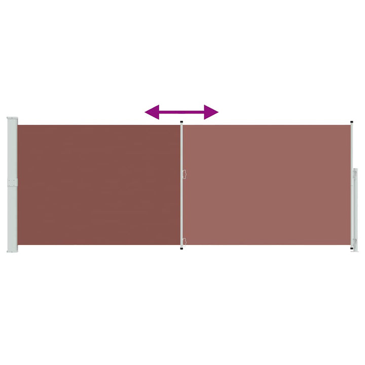 sammenrullelig sidemarkise til terrassen 180x500 cm brun