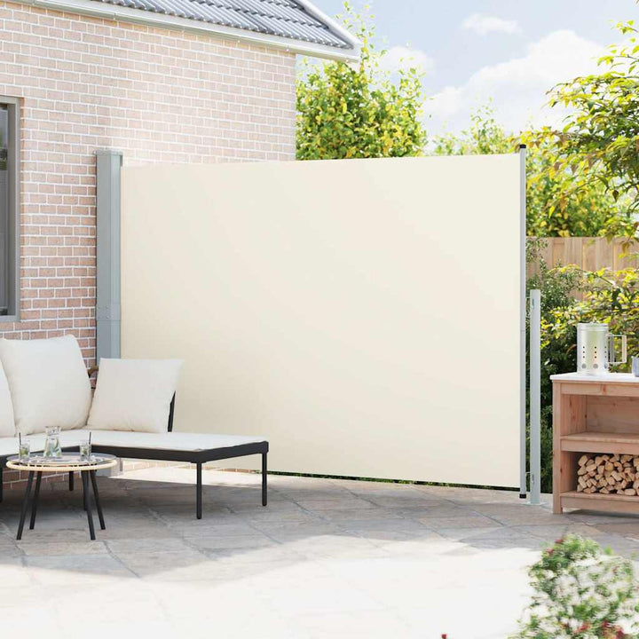 sammenrullelig sidemarkise til terrassen 200x300 cm cremefarvet