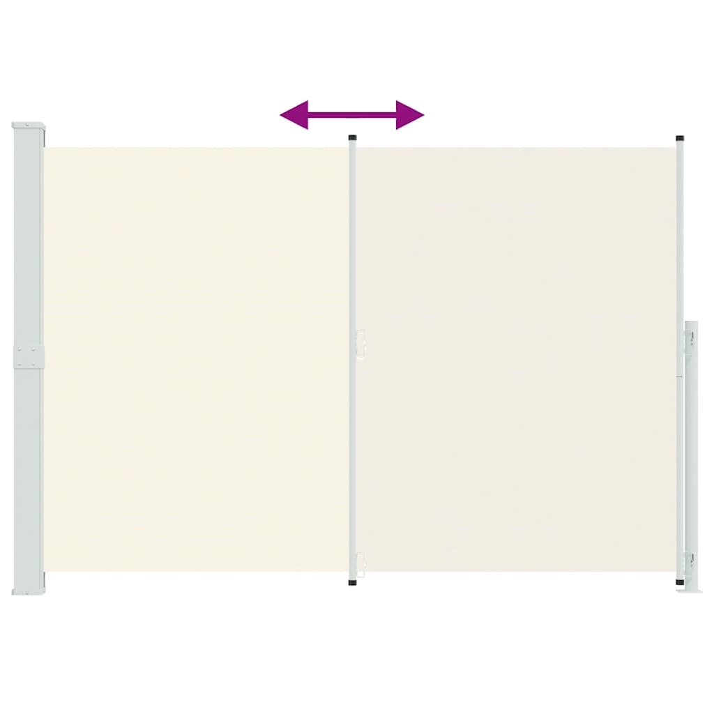 sammenrullelig sidemarkise til terrassen 200x300 cm cremefarvet