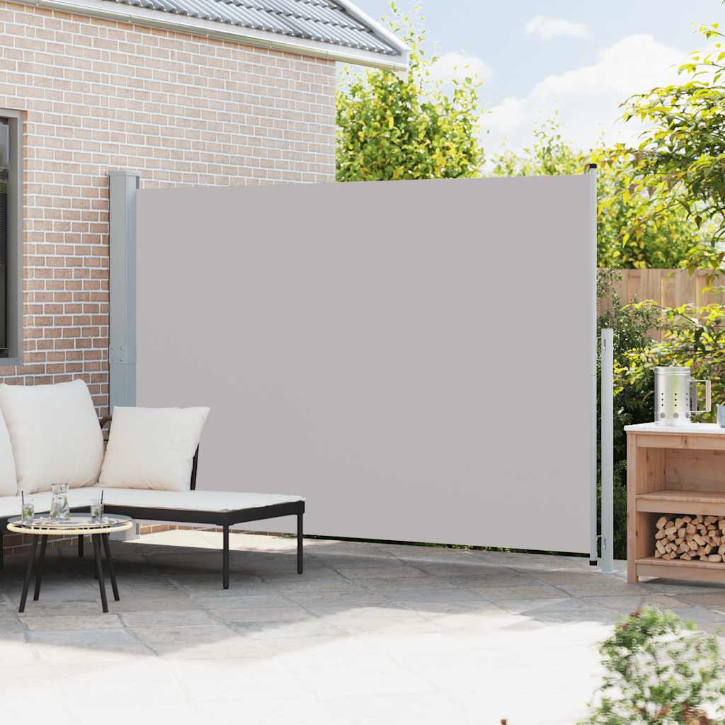 sammenrullelig sidemarkise til terrassen 200x300 cm grå