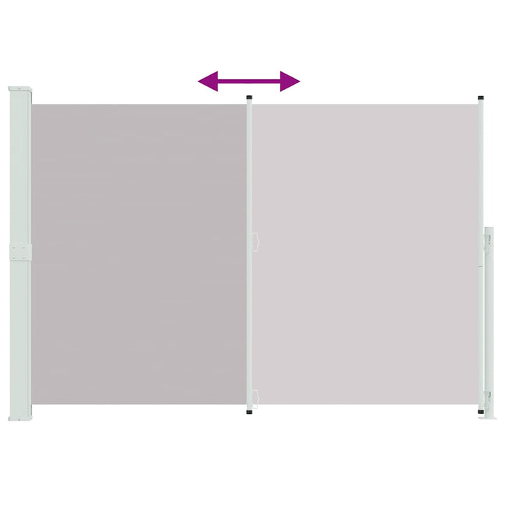 sammenrullelig sidemarkise til terrassen 200x300 cm grå
