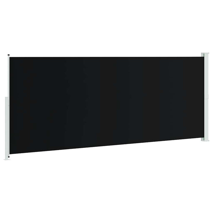 sammenrullelig sidemarkise til terrassen 200x500 cm sort