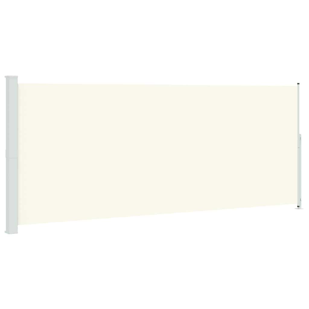 sammenrullelig sidemarkise til terrassen 200x500 cm cremefarvet