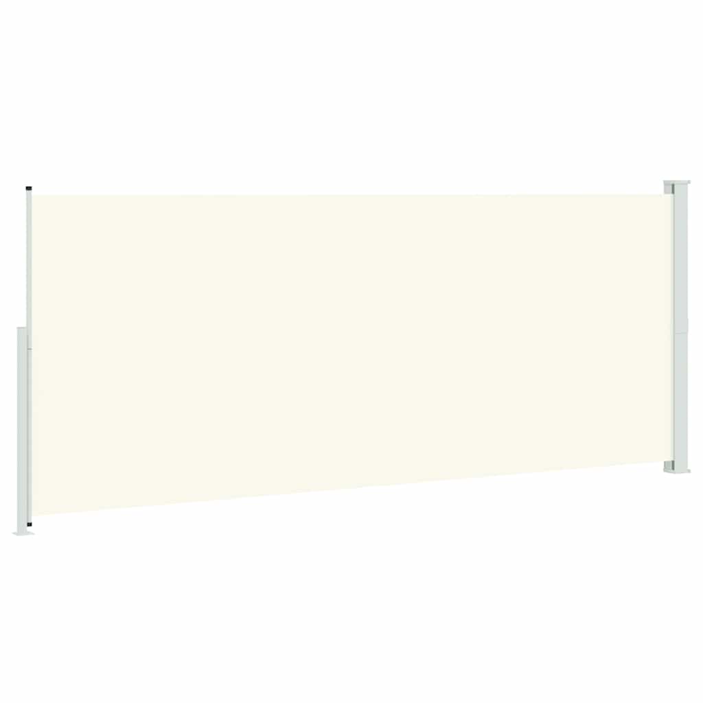 sammenrullelig sidemarkise til terrassen 200x500 cm cremefarvet