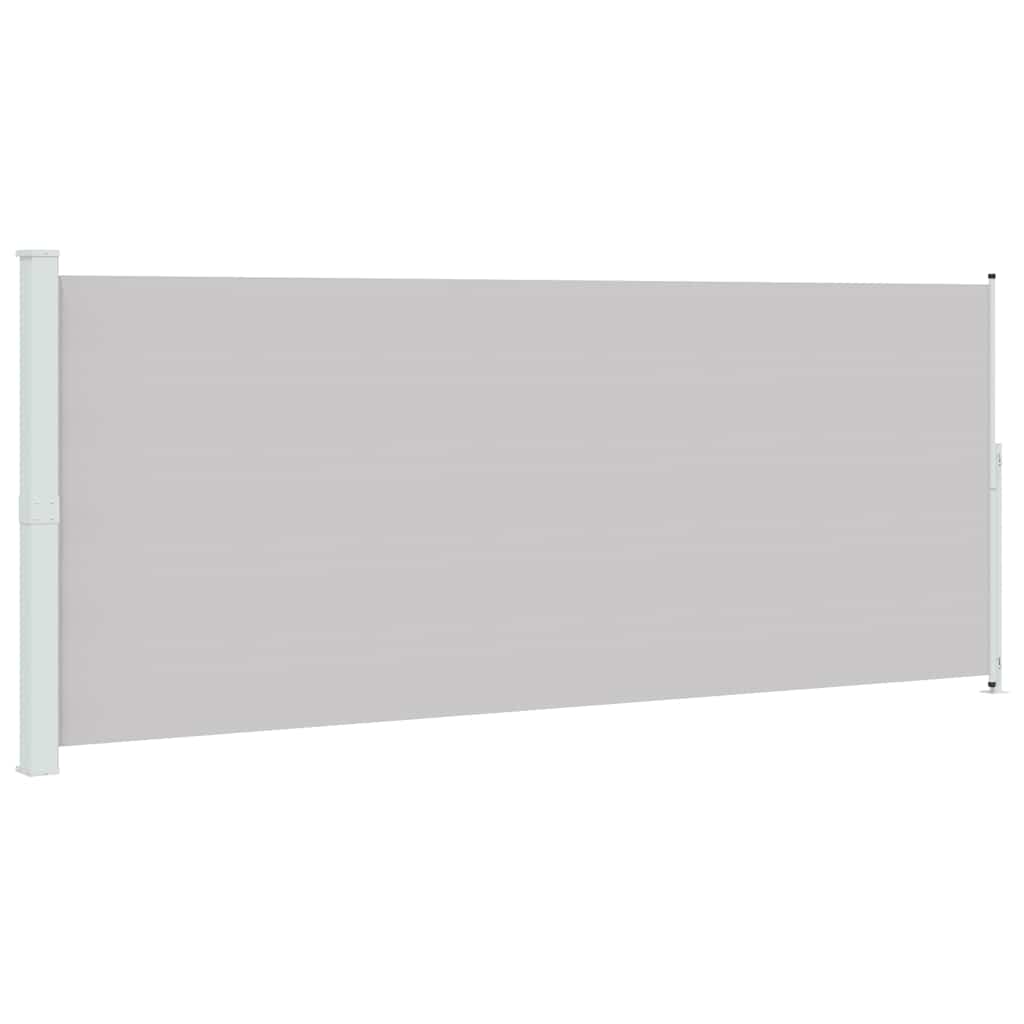 sammenrullelig sidemarkise til terrassen 200x500 cm grå