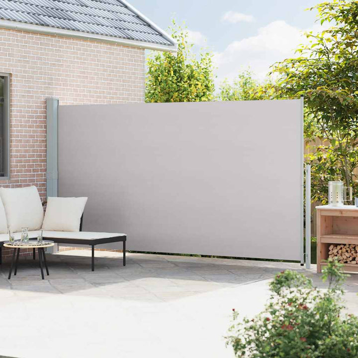 sammenrullelig sidemarkise til terrassen 200x500 cm grå